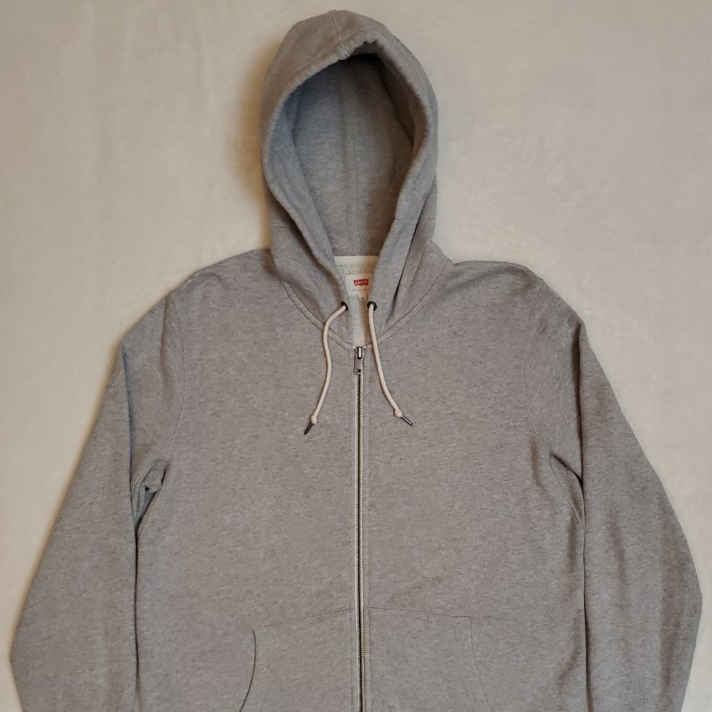 Levi's Men's Heather Grey Double Zip-Up Hoodie